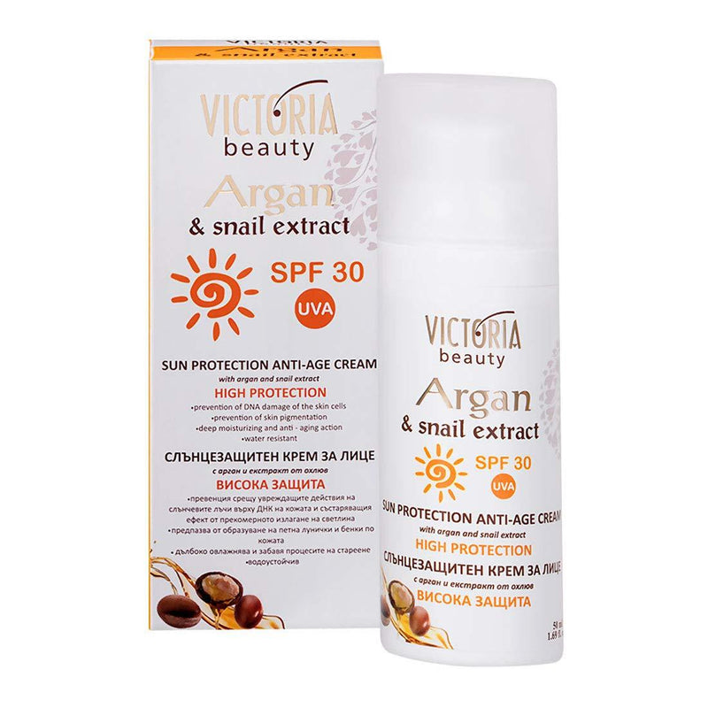 Snail Extract + Argan Oil Sun Protection SPF30 Cream - Natural Ingredients - Regenerates and Protects the Skin in the Summer and Winter from Both UVA and UVB Rays - NewNest Australia