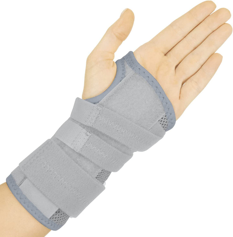 Vive Carpal Tunnel Wrist Brace (Left & Right) - Arm Compression Hand Support Splint - for Men, Women, Kids, Bowling, Tendonitis, Arthritis, Athletic Pain, Sports, Golf (Grey) Grey - NewNest Australia