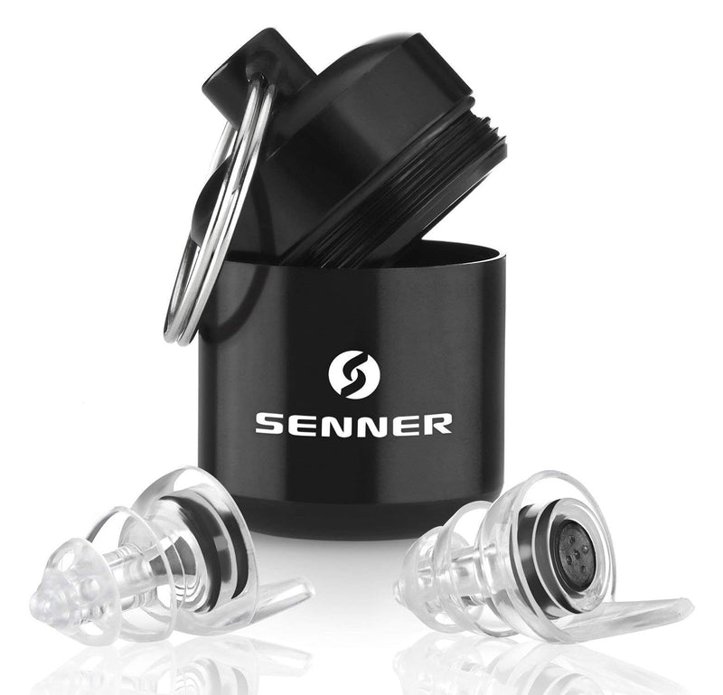 Senner MotoPro Reusable Hearing Protection- Ideal Ear Plugs for Motorcyclists with Aluminium Container, Especially Light Ear Protectors to wear, Reduce Wind Noises, Traffic Remains Audible - NewNest Australia