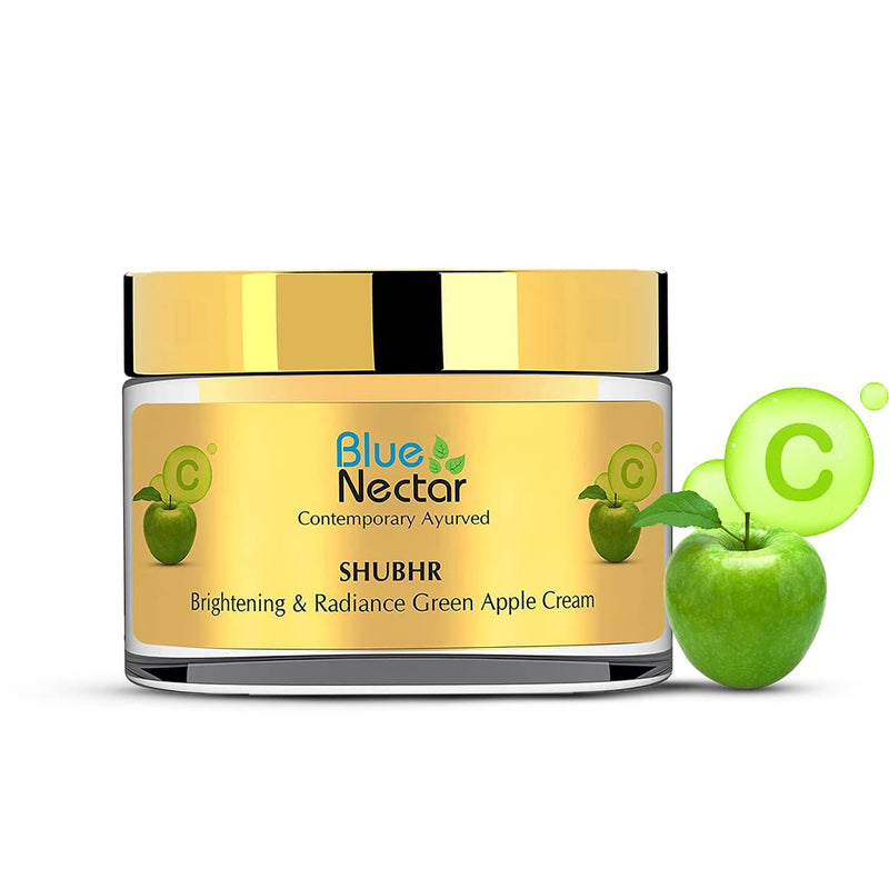 Blue Nectar Natural Vitamin C Face Cream for Men with Ayurvedic Herbs -Green Apple, Aloe Vera & Turmeric for Brightening and Radiance Glow Skin(50 g) - NewNest Australia