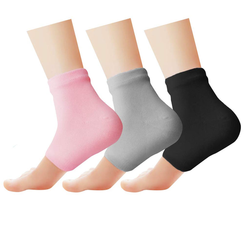 Moisturising Socks,Vented Moisturising Gel Heel Socks for Repair Dry Cracked Heels,Cracked Heel socks Open Toe Socks for calluses Remover Treatment Large Size Phenitech (3 pair) 3 Pairs of Heel Socks - NewNest Australia