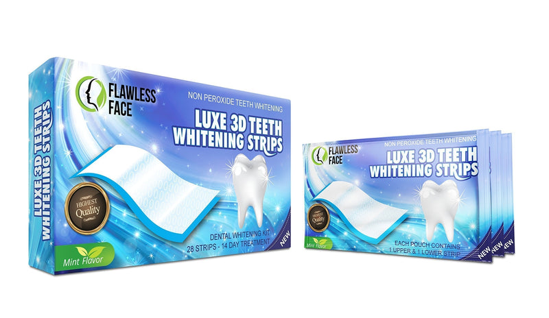 Teeth Whitening Strips - 28 Strips for Natural Clean Smile - 14 Days Advanced Non-Peroxide Teeth Whitening Kit - Home Tooth Whitening Non Crest Treatment 3D Advanced Effects - Free P&P - UK Seller - NewNest Australia