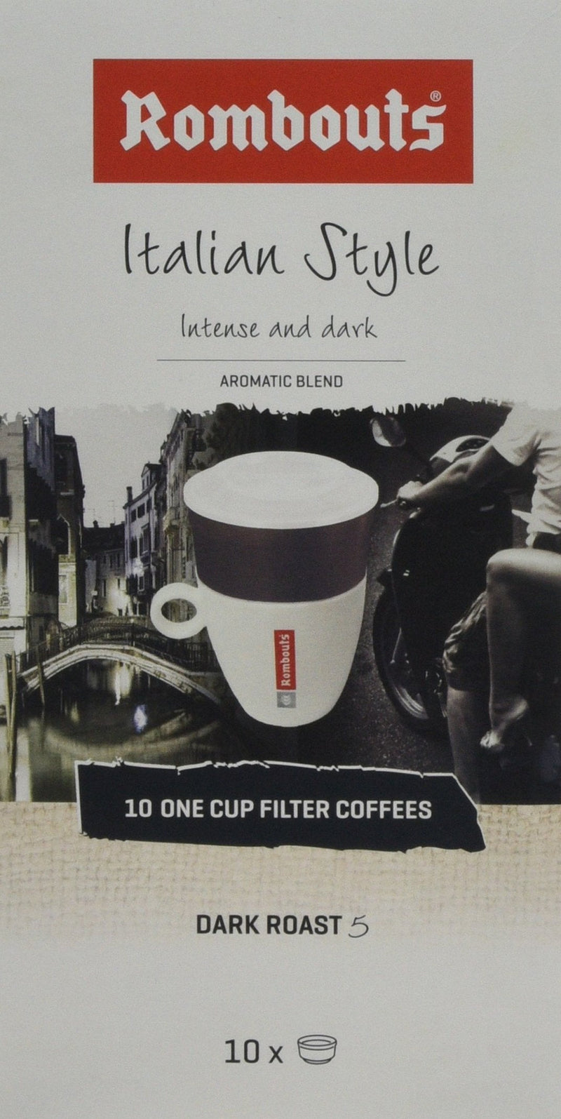 Rombouts Italian Ground Coffee One Cup Filters, 62 g, Pack of 4 - NewNest Australia