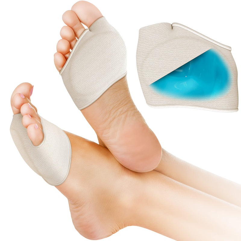 Medipaq® Metatarsal Gel Protector Cushion Pads - Relieve Ball of Foot Pain - Metatarsal Pads - Metatarsalgia Insoles - Metatarsal Insoles - Mortons Neuroma - Metatarsal Support (1x Pair Size 3-7½) UK 3 - 7.5 - NewNest Australia
