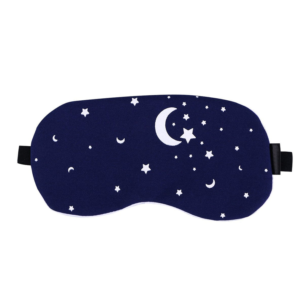 ROSENICE Sleep Mask Cotton and Linen Eye Sleeping Mask Blinder Patch Adjustable Strap Eyeshade with Cold/Hot Gel for Stress Relief Eliminate Puffy Eye Headache(Starry Sky) Blue - NewNest Australia