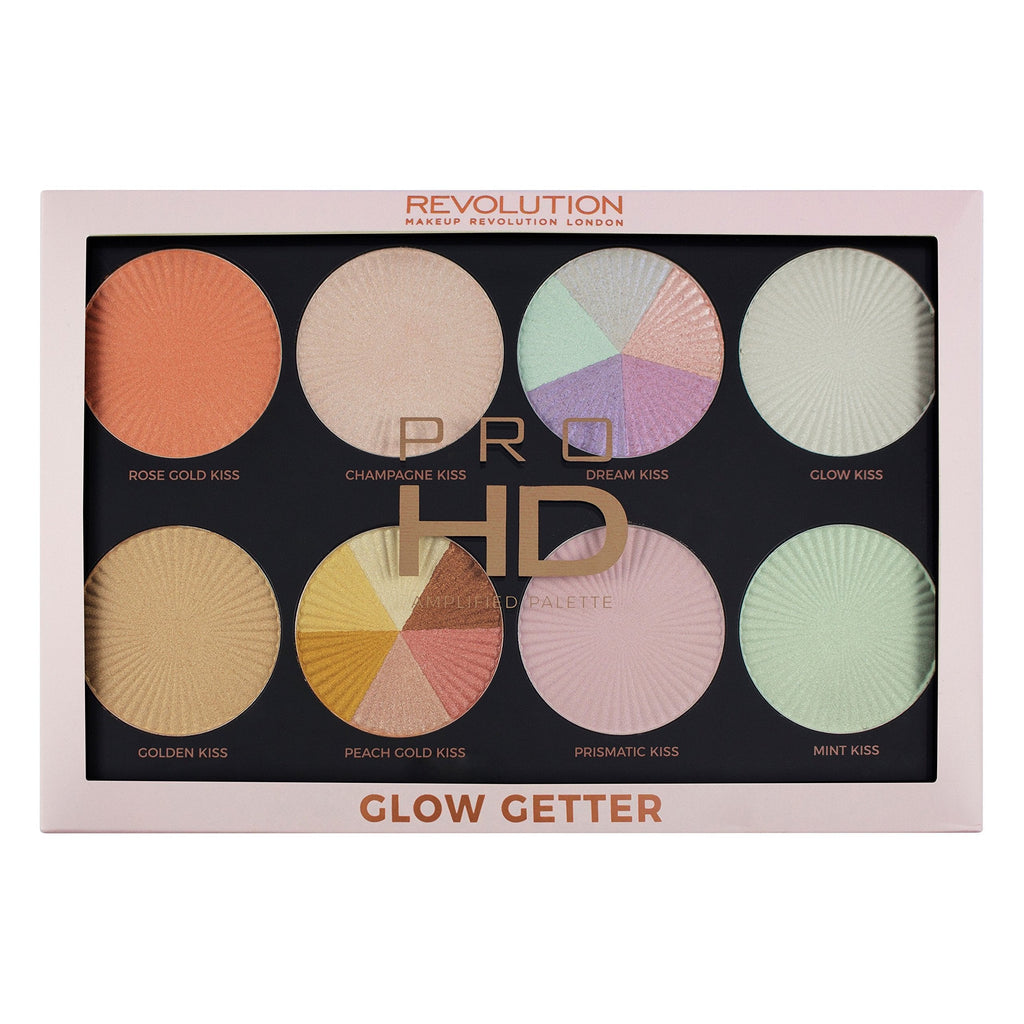 Makeup Revolution - Highlighter palette - Pro HD palette glow getter, Mixed - NewNest Australia