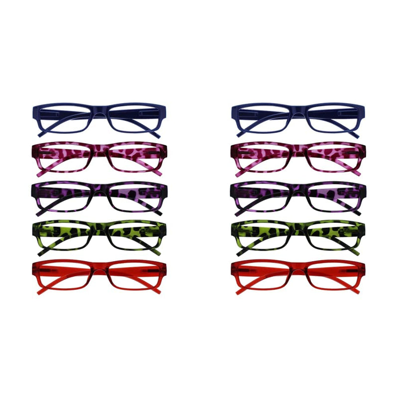 The Reading Glasses Company Unisex The Reading Glasses Company Value 5 Pack Lightweight Mens Womens Blue Pink Purple Green Red Rrrrr Reading Glasses Mixed 5 Pack (pack of 5) +1.50 Magnification (Pack of 1) Single - NewNest Australia