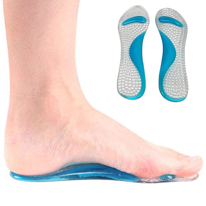 PEDIMEND Silicone Gel Arch Support Insoles (1PAIR) - Relieve Pain from High Arch/Plantar Fasciitis/Flat Feet - Antiskid Flat Foot Correction Massage Shoe Pad - Unisex - Foot Care - NewNest Australia