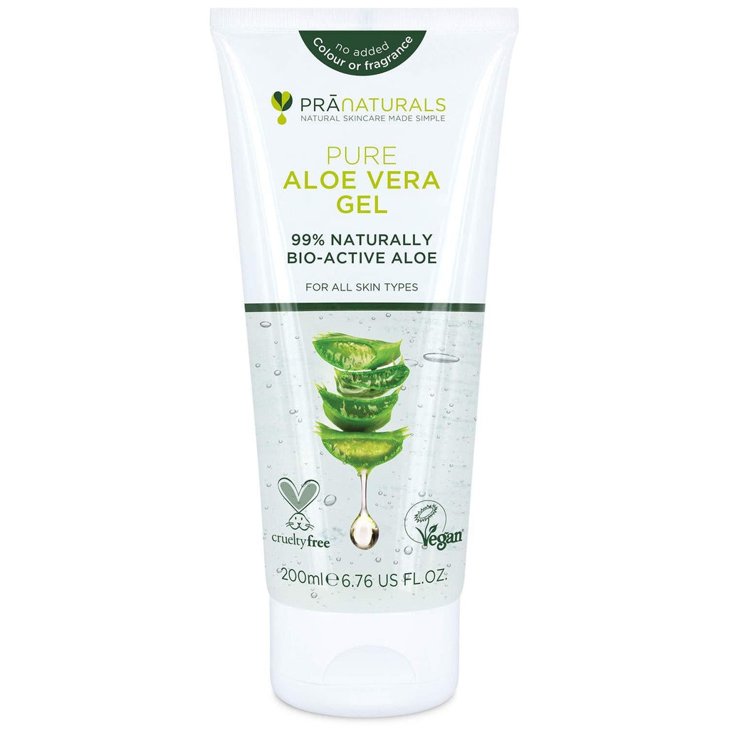 PraNaturals Pure Aloe Vera Gel 200ml – Soothing & Hydrating, Rich in vitamins, bug bites and minor burns, Ideal for all skin types, Cruelty-free & Vegan 200 ml (Pack of 1) - NewNest Australia