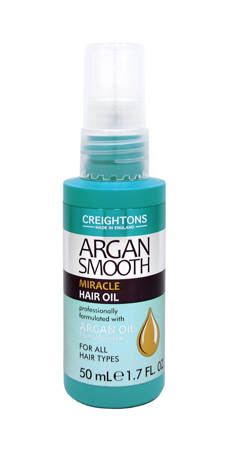 Creightons Argan Smooth Miracle Hair Oil (50ml) - Professionally formulated with Argan Oil from Morocco, Replenishes moisture for strength & shine, For all hair types - NewNest Australia