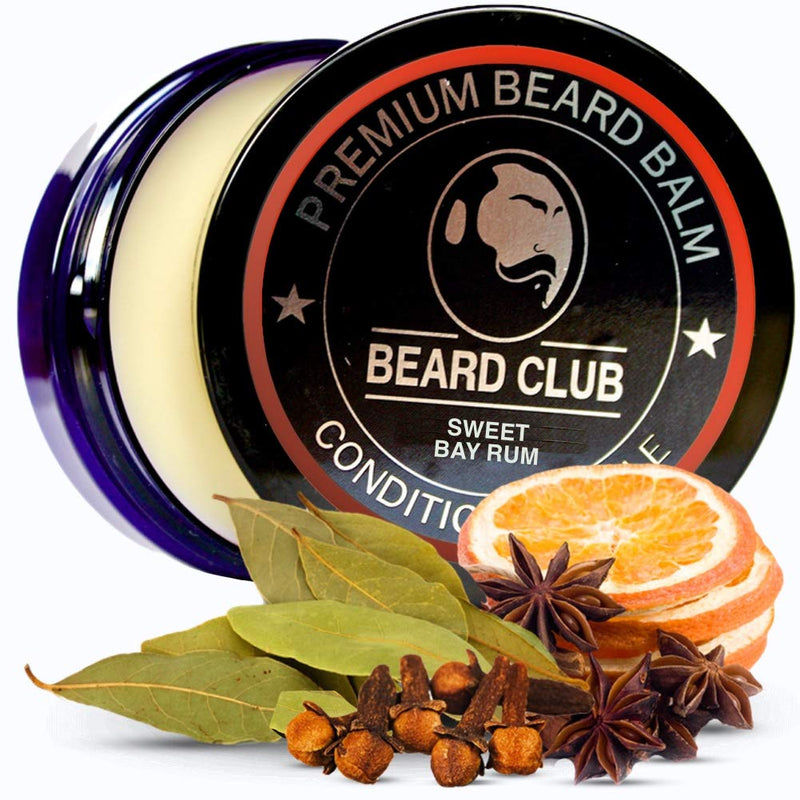 Premium Beard Balm | Sweet Bay Rum | The Best Beard Conditioner & Softener to Shape & Style your Beard, While Stopping Beard Itch & Flakes | Natural & Organic | Great for Hair Care & Growth - NewNest Australia