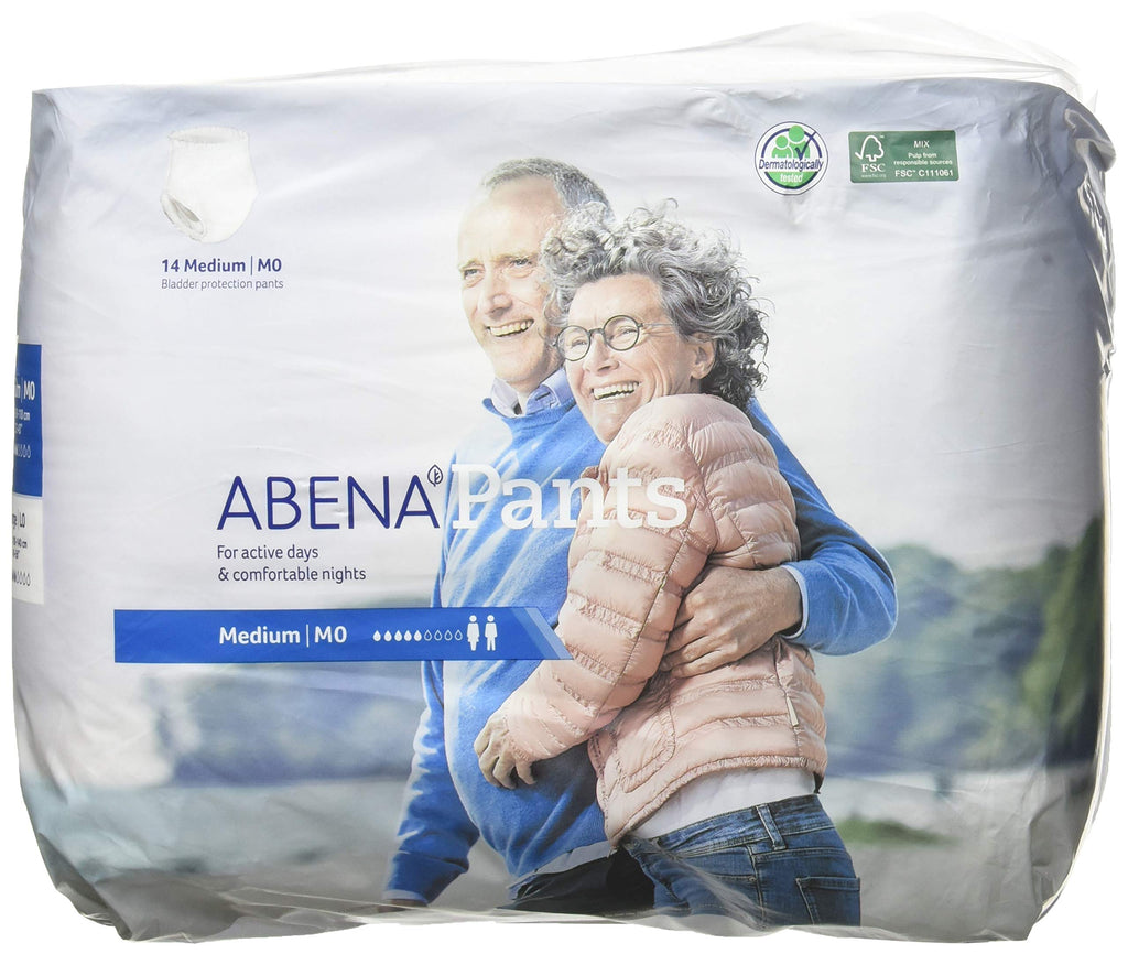 Abena Light Incontinence Pants, Eco-Friendly Incontinence Pants For Men & Women, Comfortable, Protective & Discreet, Fast Absorption, Sustainable Incontinence Pads - M0, 900ml, 32-43" Waist, 6x 14PK - NewNest Australia