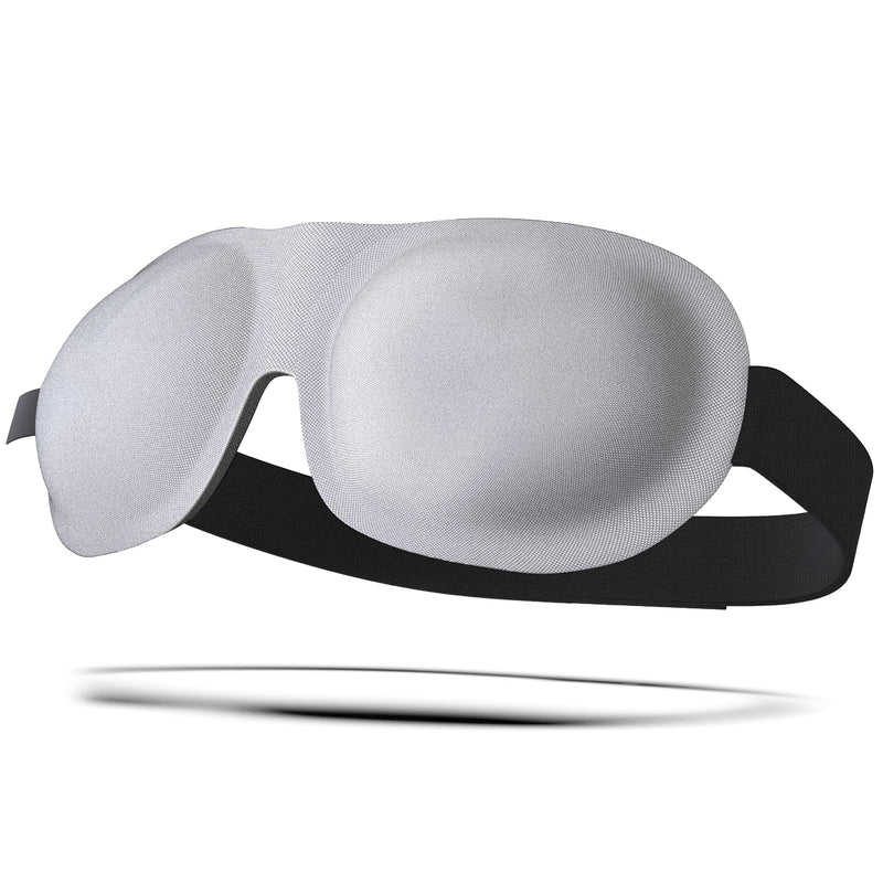 SMUG 100% Blackout Sleep & Eye Mask | Eyelash Extension Friendly | Eye Masks for Sleeping | Sleep Masks for Women & Men | Straps for Dream Comfort & Adjustability | Grey - NewNest Australia
