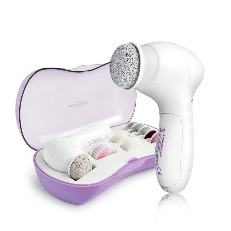 TOUCHBeauty TB-0601B 9 in 1 Electric Callus Remover Foot Hard Skin Remover Manicure and Pedicure Set Two Speed Seting Battery Operated - NewNest Australia