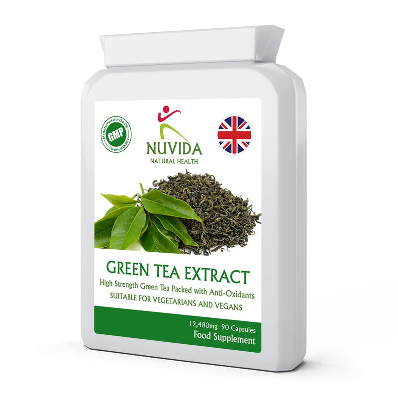 Green Tea Capsules - 90 High Strength Green Tea Extract Capsules - A Natural Green Tea Supplement and Powerful Antioxidant - Vegan and Vegetarian Friendly - NewNest Australia