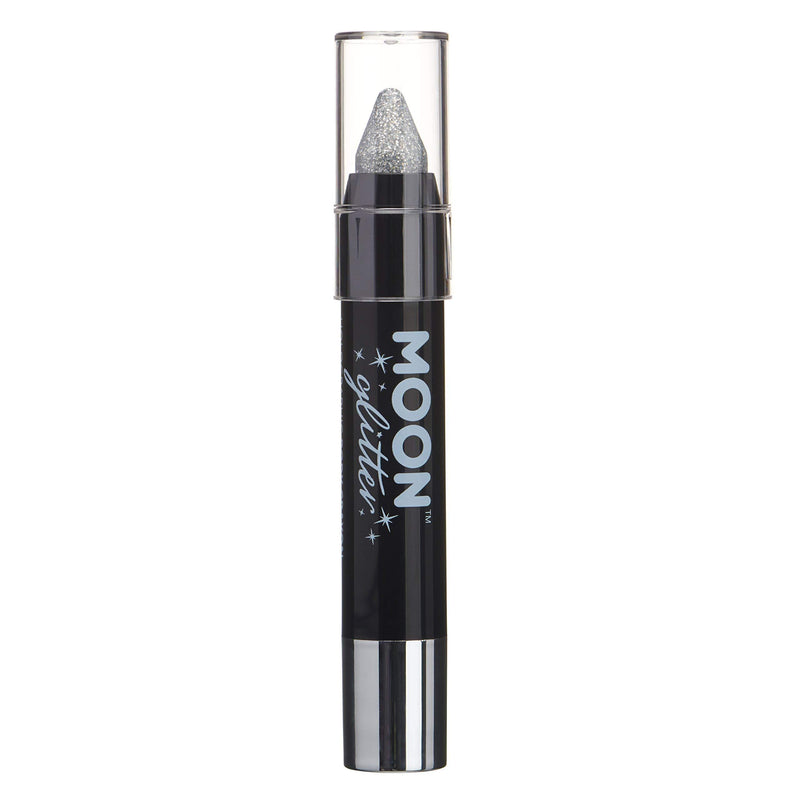 Holographic Glitter Paint Stick/Body Crayon makeup for the Face & Body by Moon Glitter - 3.5g - Silver - NewNest Australia