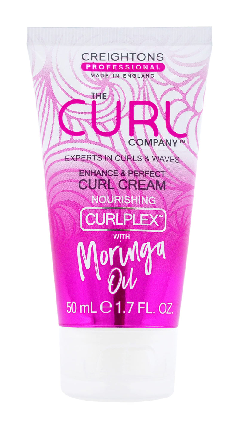 The Curl Company Enhance and Ideal Curl Cream (50 ml Travel Size Mini) - Activates and Elongates Curls and Adds Shine to the Hair - Professionally Formulated with Curplex and Nourishing Moringa Oil - NewNest Australia