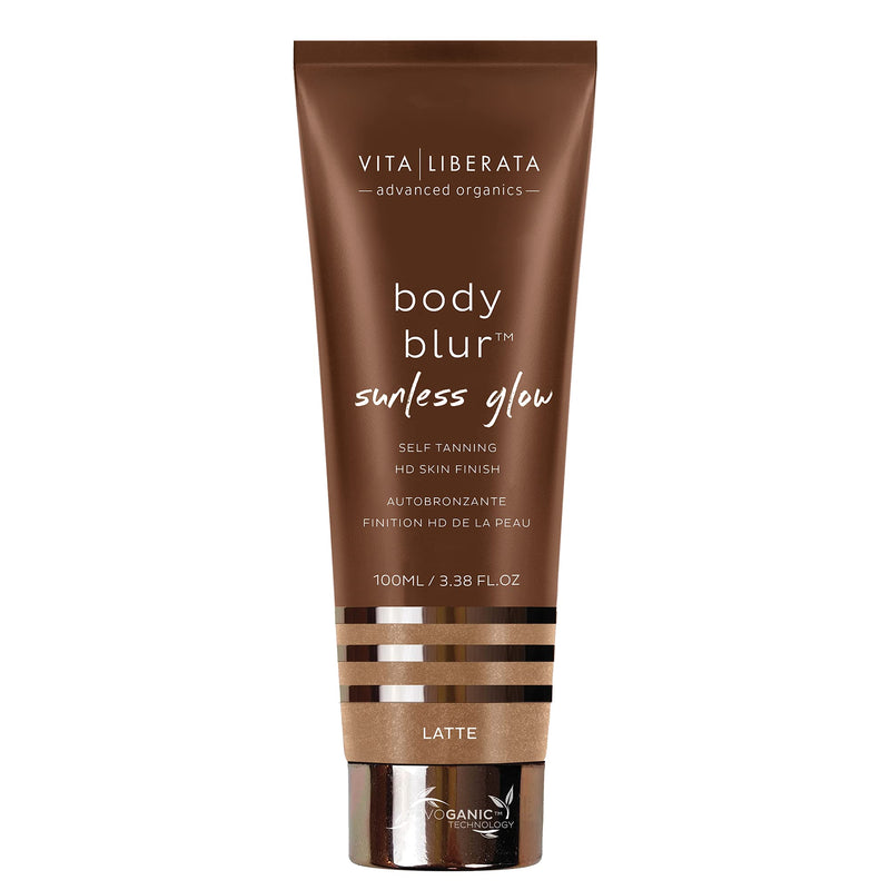 VITA LIBERATA Organic Self Tanning Lotion and Skin Perfecting Body Makeup, Body Blur Sunless Glow Natural, Vegan Tanning Lotion & Instant Body Makeup With Lasting Self Tan 100ml Latte (Medium) 100ml Latte (Medium) - NewNest Australia