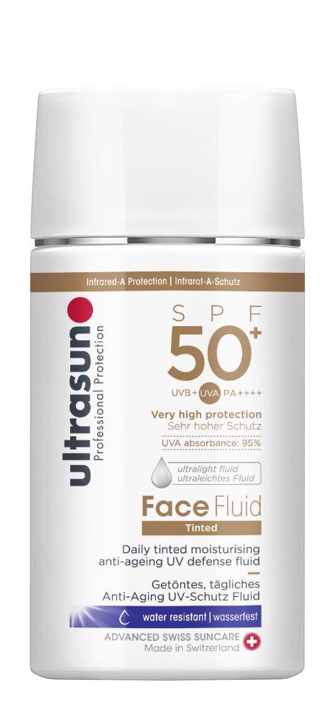 ultrasun Face Fluid Tinted Anti-Ageing SPF50+, 40 ml - NewNest Australia