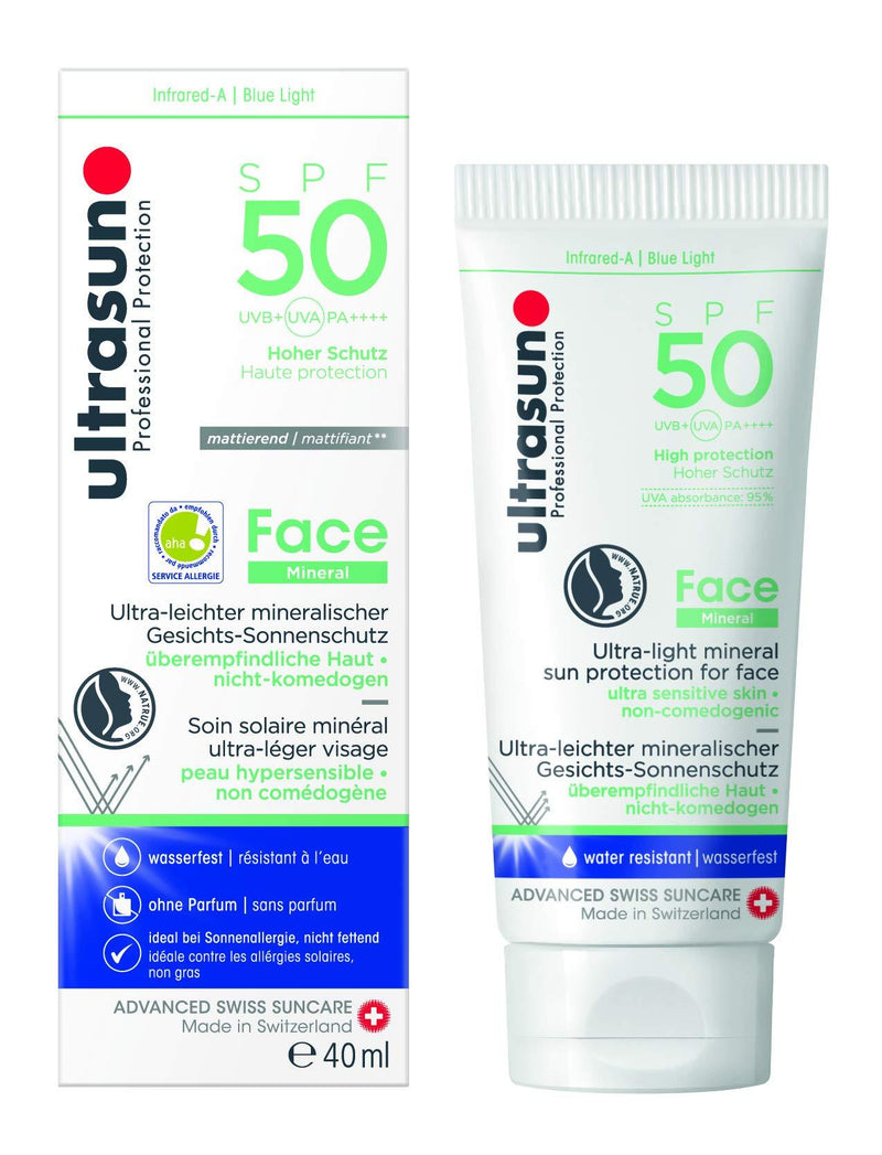 ultrasun SPF 50 Face Ultra Light Mineral Sunscreen Lotion, 40 ml - NewNest Australia