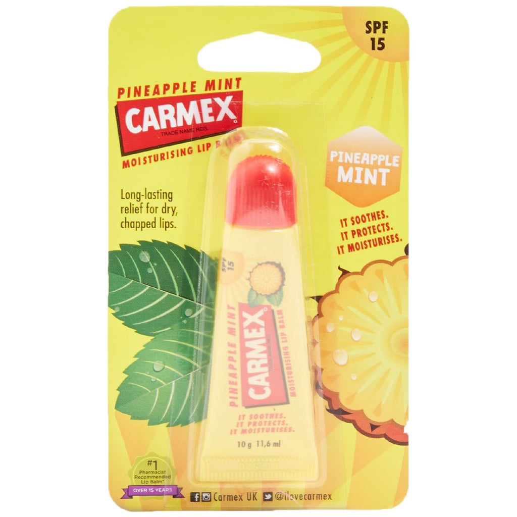 Carmex Moisturising Lip Balm Tube - Pineapple Mint, 11.6ml - NewNest Australia