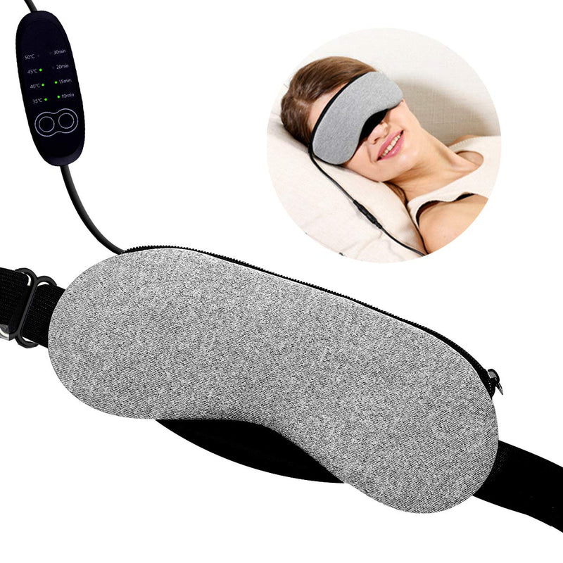 Heated Eye mask - VINDAR Cotton Eye Mask, Warming Night Massage Mask, Electric USB Heated Hot Pads, Adjustable Temperature Control, Designed to Relieve for Blepharitis, Dry, Stress, Puffy Eyes - NewNest Australia