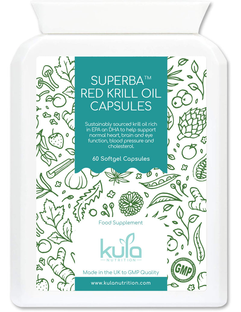 Max Strength Red Krill Oil Capsules - 1000mg per Serving - 60x 500mg Softgels (1 Month Supply) Astaxanthin, EPA, DHA Omega 3 Oil for Heart, Blood Pressure, Vision and Brain Health - Kula Nutrition - NewNest Australia