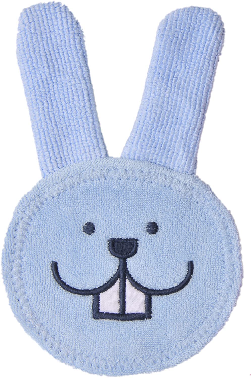 MAM Oral Care Rabbit, Microfibre Cloth for Cleaning Mouth and Gums, Recommended Dental Hygiene Before Teething Begins, Newborn Essentials Suitable From Day One, Blue - NewNest Australia