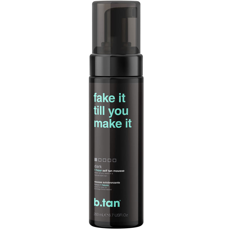 b.tan Fake Tan | Fake It Till You Make It Self Tanner - Fast, 1 Hour Sunless Tanner Mousse, Natural Looking Tan, No Gimmicks, No Fake Tan Smell, No Added Nasties, Vegan, Cruelty & Paraben Free, 200ml - NewNest Australia