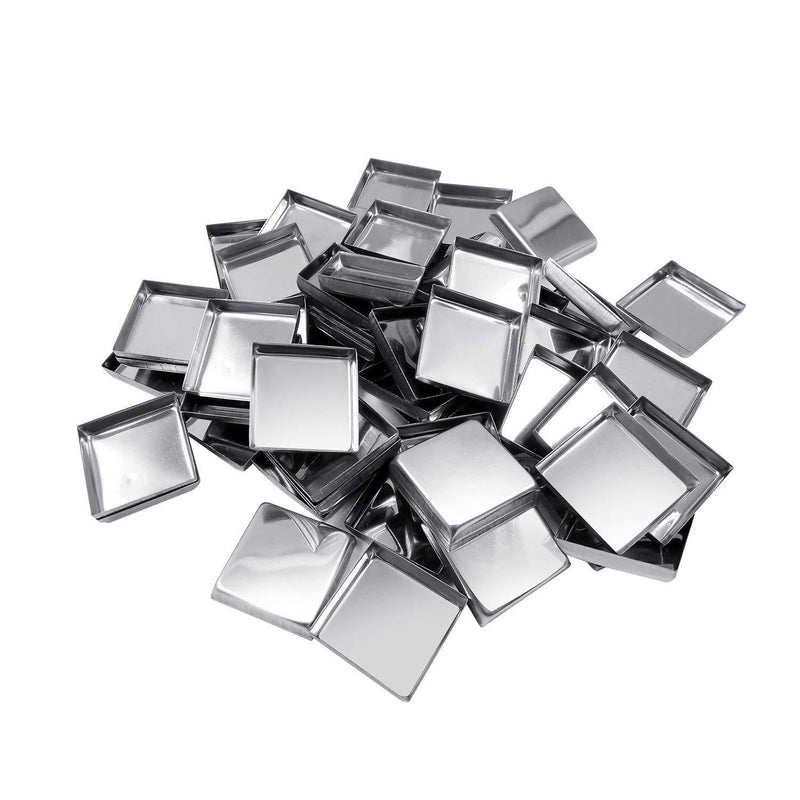 Allwon 56 Pack Empty Square Metal Pans for Eyeshadow Palette Magnetic Makeup Palette (26mm) - NewNest Australia