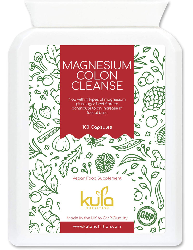 Magnesium Citrate Colon Cleanse and Detox - 100 Vegan Capsules - Digestive Health Food Supplement with Vitamin C, Apple Cider Vinegar and Fibre to Support Healthy Bowel Function - Kula Nutrition. - NewNest Australia