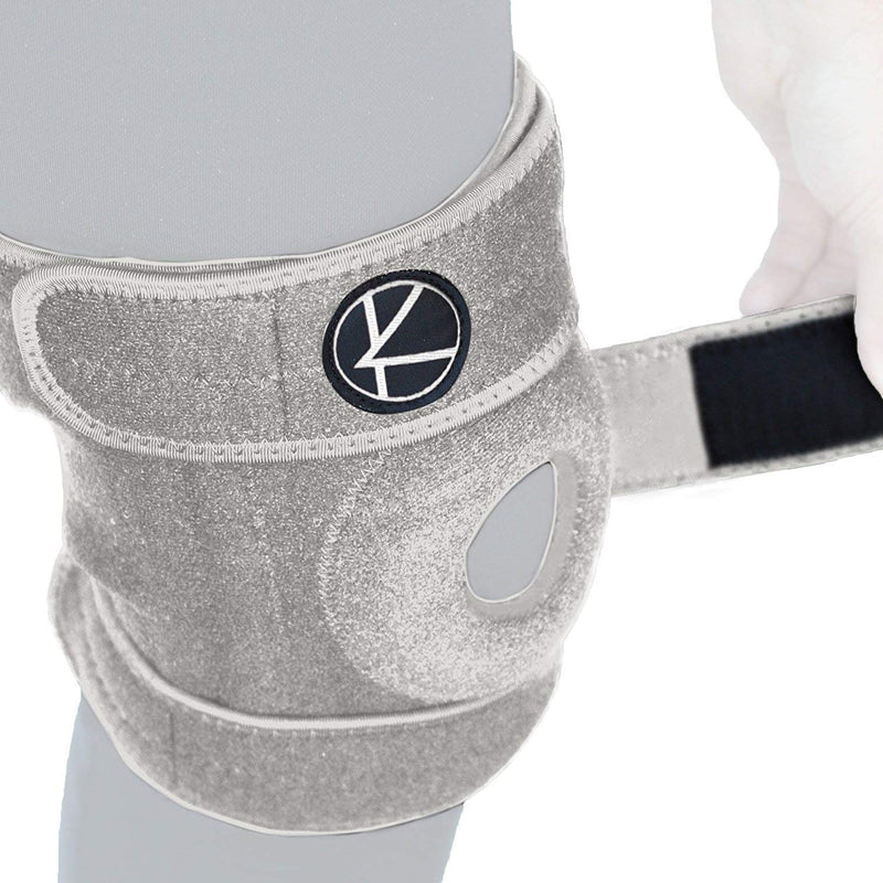 Adjustable Knee Brace Support - Plus Size Knee Brace for ACL, MCL, LCL, Sports, Meniscus Tear. Open Patella Knee Brace for Arthritis Pain and Support for Women, Men (Size 2 Gray) Grey Size 2 (XL/2XL/3XL): Knee 41 - 53 cm - NewNest Australia