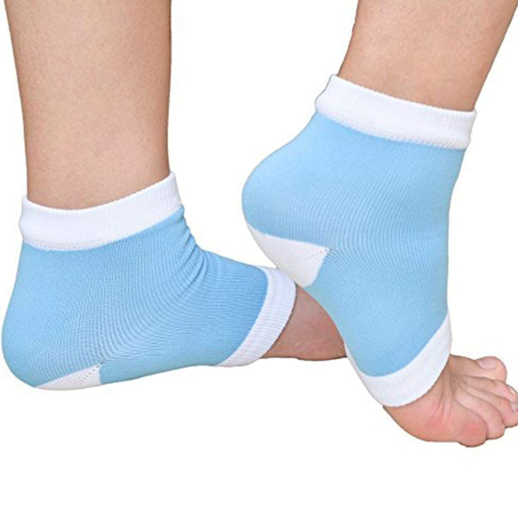 Compression Heel Socks Moisturizing Open Toe Comfy Recovery Socks by PEDIMEND™ (1PAIR - 2PCS) | Socks for Dry - Hard - Cracked Skin | Relieves Plantar Fasciitis/Metatarsal Pain (One Size, Blue) One Size - NewNest Australia