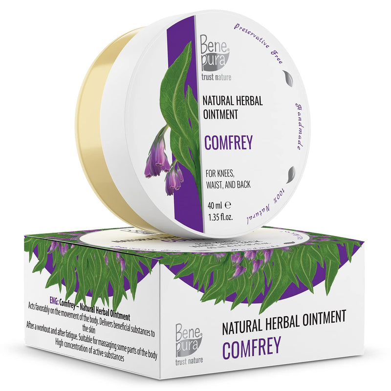 BenePura Comfrey Ointment for Muscle Pain Relief - Natural Comfrey Cream for Back Pain Relief, Joint Pain Relief, Knee Pain Relief, Neck Pain Relief - Muscle Rub Pain Relief Cream - 40 ml - NewNest Australia