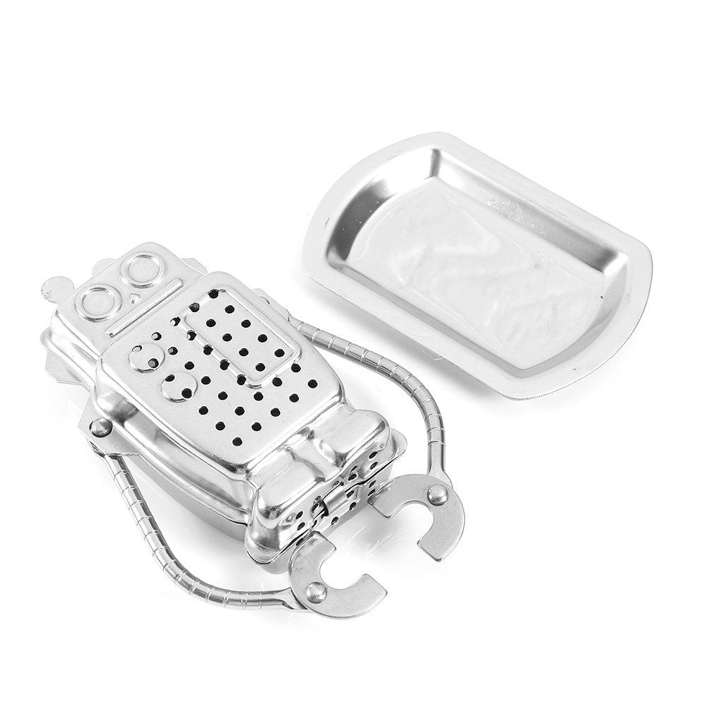 Stainless Steel Loose Tea Leaf Infuser Ball Strainer Filter Diffuser Herbal Spice Robot Shape - NewNest Australia