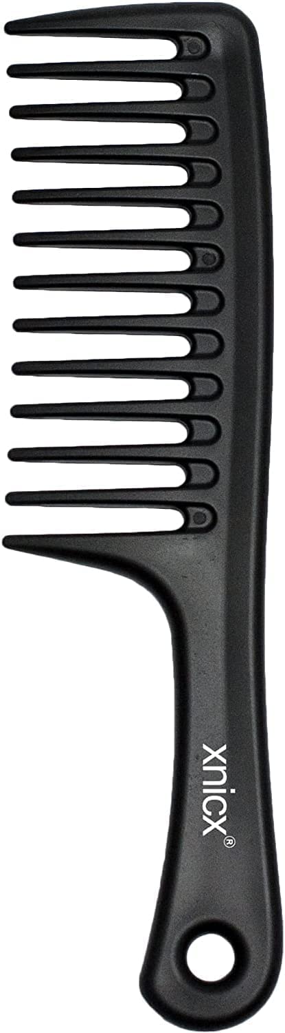 xnicx Wide Tooth Comb Afro Comb Detangling Hair Brush Wide Comb Detangler Comb Paddle Hair Comb Care Handgrip Comb-Best Styling Comb for Long, Wet or Curly Hair-Improve Blood Circulation Black Black Wide Tooth Comb - NewNest Australia