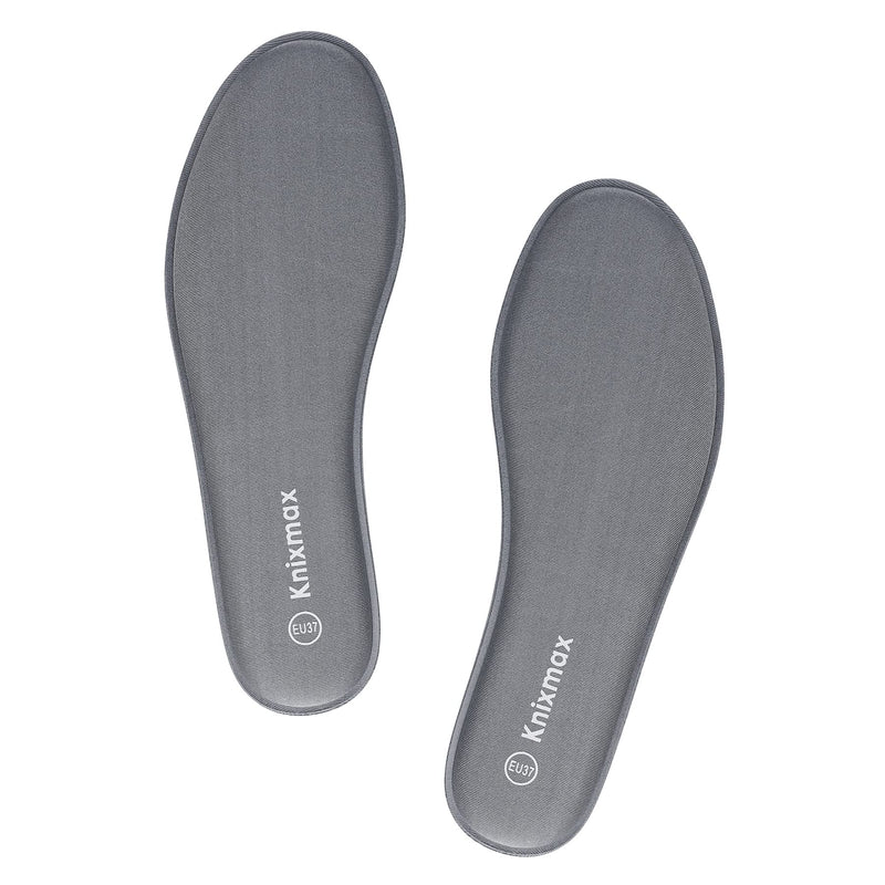 Knixmax Women Men Memory Foam Insoles Comfort Inner Soles Cushioned Shoe Inserts Shock Absorption Foot Support Pads for Running Trainers Work Boots Walking Shoes Wellies 5 Memory Foam/Grey/for Daily - NewNest Australia
