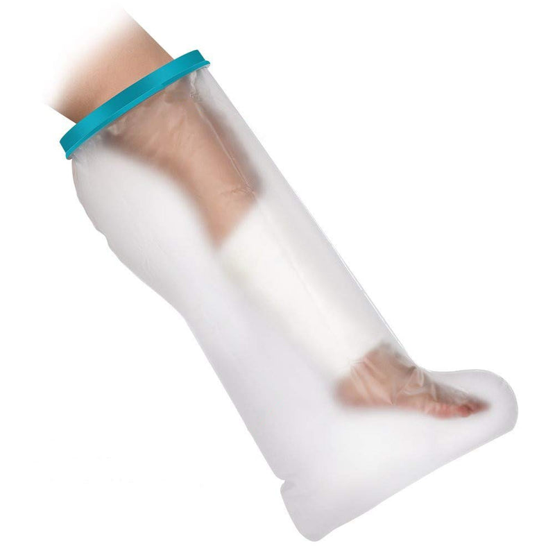 Cast Bandage Protector for Adult Leg Shower, Waterproof TPU Bath Cover Full Leg Watertight Protection to Broken Knee Foot Ankle Wound, Burns Reusable, CE & FCC Approved(107cm ) 107cm - NewNest Australia