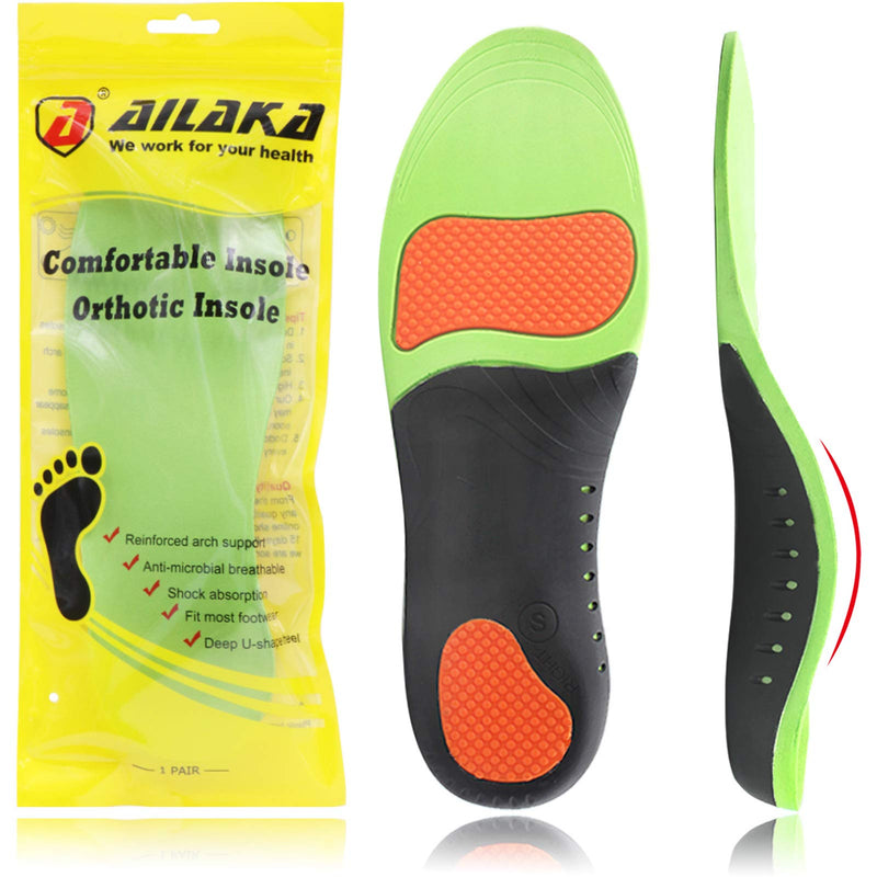 Ailaka High Arch Support Insoles for Men Women - Plantar Fasciitis Relief Arch Support Shoe Inserts, Orthotic Insoles for Flat Feet, Arch Pain and Heel Pain Relief 5/6.5 UK Green - NewNest Australia