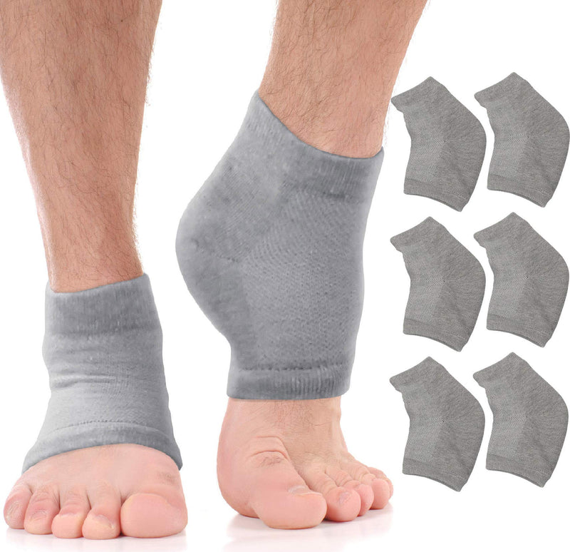 Moisturizing Socks Cracked Heel Treatment - Treat Dry Feet & Heels Fast. Pain Relief from Cracking Foot Skin with Aloe Moisturizer Lotion Infused Gel Heel Socks. Pedicure for Both Women & Men (Large) L (Pack of 6) - NewNest Australia