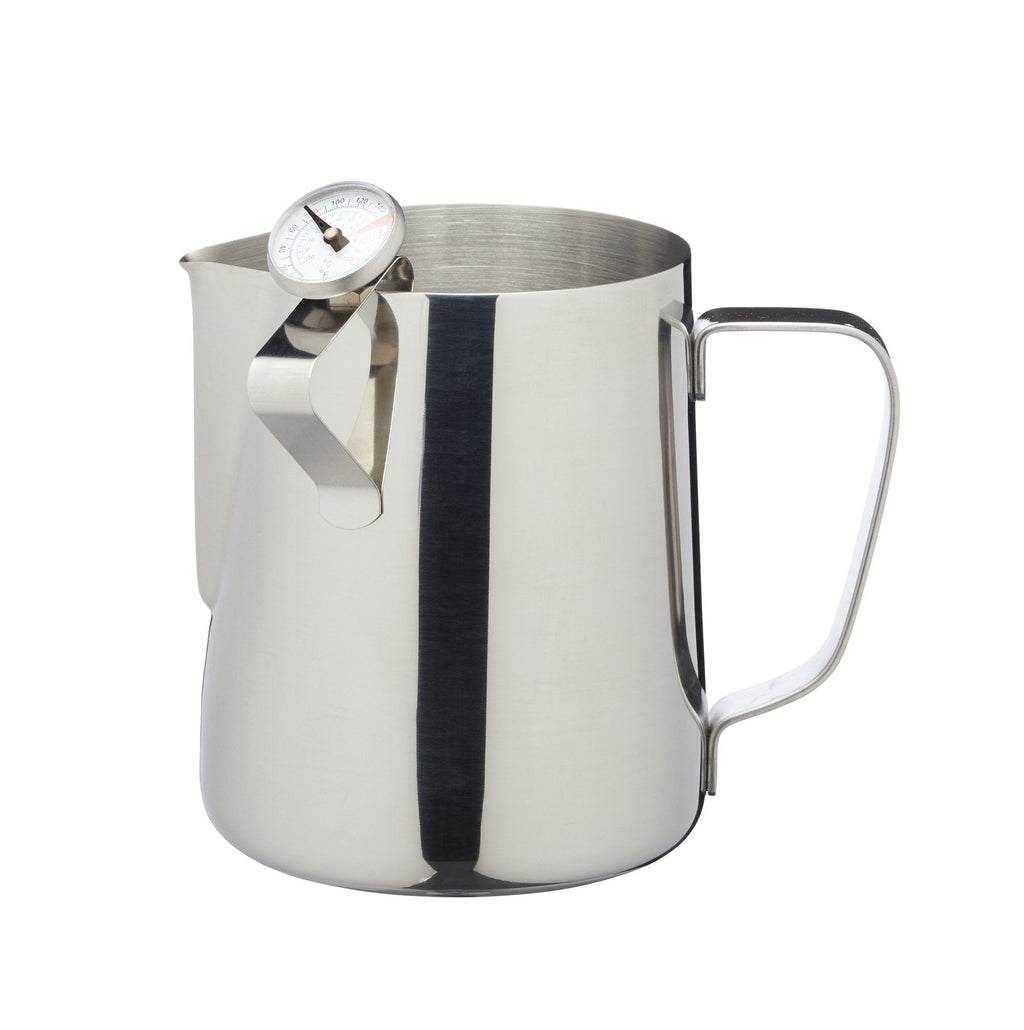 Le’Xpress Stainless Steel Milk Jug with Frothing Thermometer, 600 ml (1 Pint) - NewNest Australia