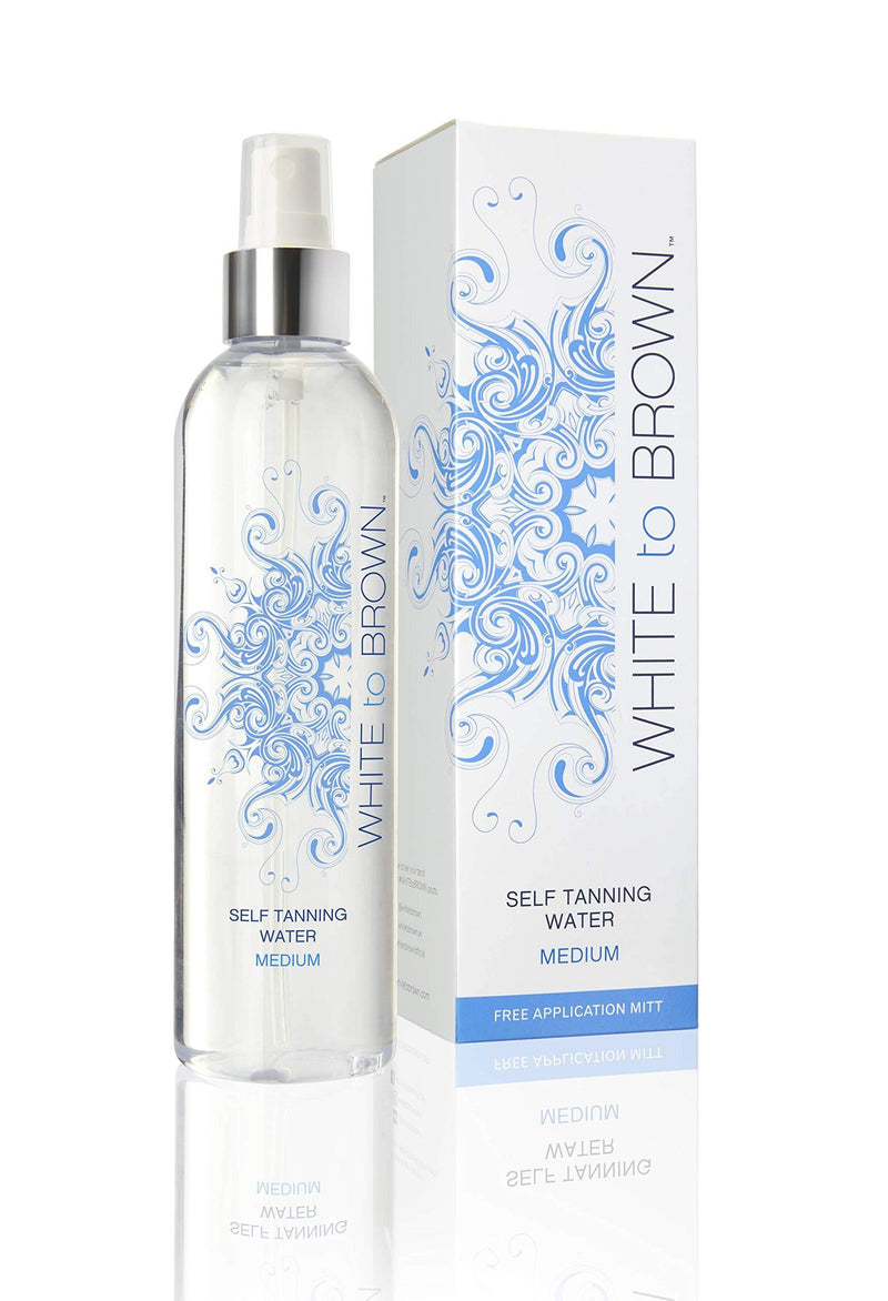 WHITE to BROWN Self Tanning Water (Medium). A Transparent Self-tan That Dries Instantly, With No Transfer For A Long-lasting, Natural-looking, Streak-free Golden Tan. 250ml - NewNest Australia