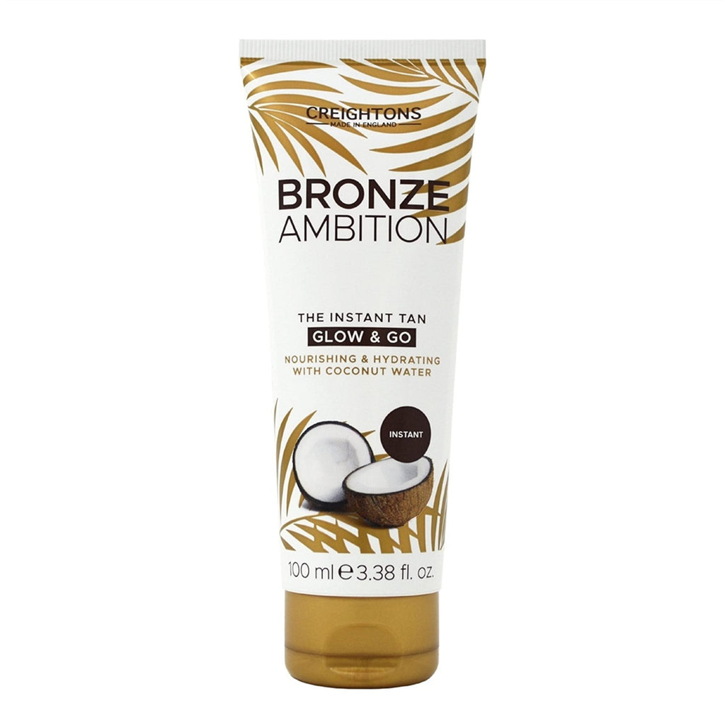 Creightons Bronze Ambition The Instant Tan Glow & Go (100ml) - Immediate, streak-free & natural looking tan enriched with coconut water to nourish & hydrate skin - NewNest Australia