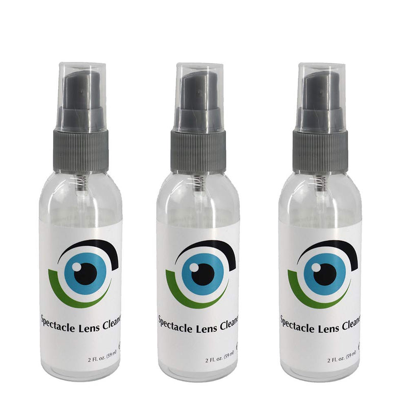 Leader Liquid Lens Cleaner 3 x 59ml / 3 x 2 Fl oz Bottles Eyeglasses, Glasses, Cameras and Other Lenses - Alcohol Free Cleaning Solution Spray - Suitable for All Coatings by Sports World Vision - NewNest Australia