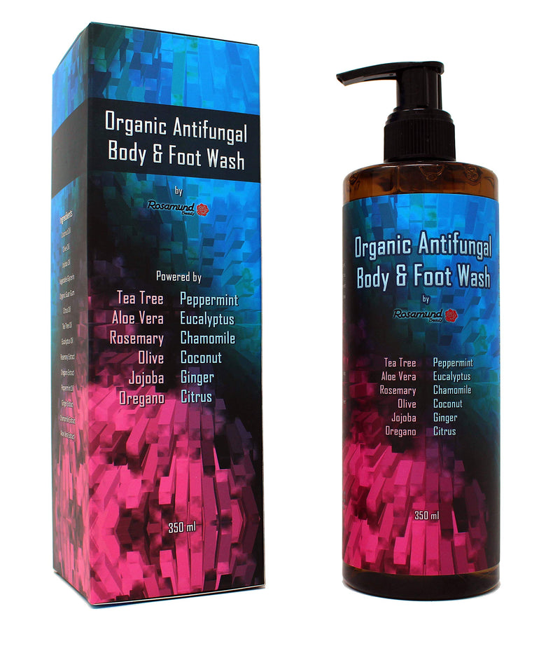 Organic Antifungal Body & Foot Wash | Tea Tree | Antibacterial | Relieve Acne, Eczema, Warts, Athlete’s Foot, Ringworm, Toenail Fungus, Jock Itch | Natural Ingredients | Deluxe Size | 350ml - NewNest Australia