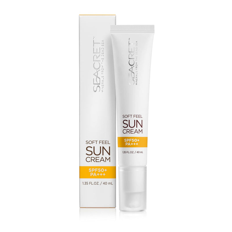 Seacret Minerals from the Dead Sea - Soft Feel Face Sun Cream SPF 50+ PA+++, Lightweight, High Level UV Protection. Innovative Tube Allows Use Till The Last Drop. - NewNest Australia