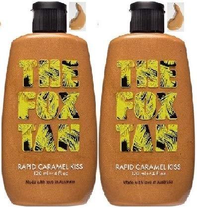 (Pack of 2) The Fox Tan Rapid Tanning Caramel Kiss x 120ml Contains Sweet Almond Oil, Jojoba Oil & Cocoa Butter - NewNest Australia