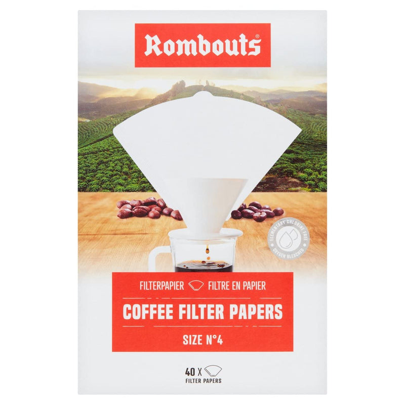 Rombouts Filter Coffee Range (Coffee Filter Papers No.4 3 x 40pk) - NewNest Australia
