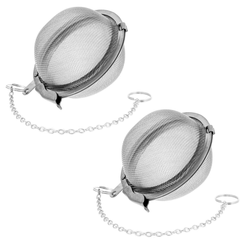 MINGZE 2pcs Tea Infuser, 5cm Diameter Tea Strainer, Tea Filter Fine Mesh, 304 Stainless Steel Tea Accessories Set, Perfect Strainers for Loose Leaf Tea and Seasoning Spices - NewNest Australia