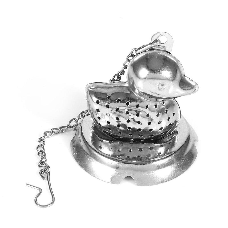 Tea Strainer, Food Grade Stainless Steel Loose Leaf Tea Infuser Sturdy Cute Animal Shape Infuser Herbal Spice Infuser Ball Strainer With Long Chain Hook for Loose Leaf Tea Spice Seasoning Sliver - NewNest Australia